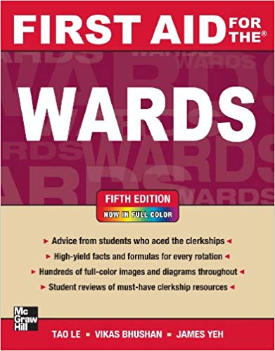 First Aid for the Wards, Fifth Edition  2013 - آزمون های امریکا Step 2