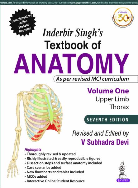  Inderbir Singh’s Textbook of Anatomy: General Anatomy, Upper Limb, Lower Limb 2019 - آناتومی
