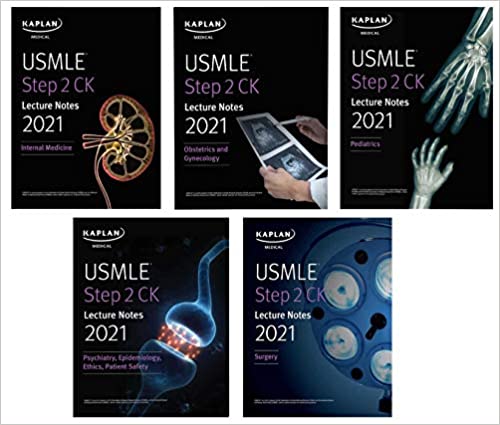 USMLE Step 2 CK Lecture Notes Kaplan 5 vol Kamel 2021+dvd - آزمون های امریکا Step 2