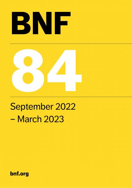BNF 84 (برنامه ملی بریتانیا) سپتامبر 2022 - فارماکولوژی